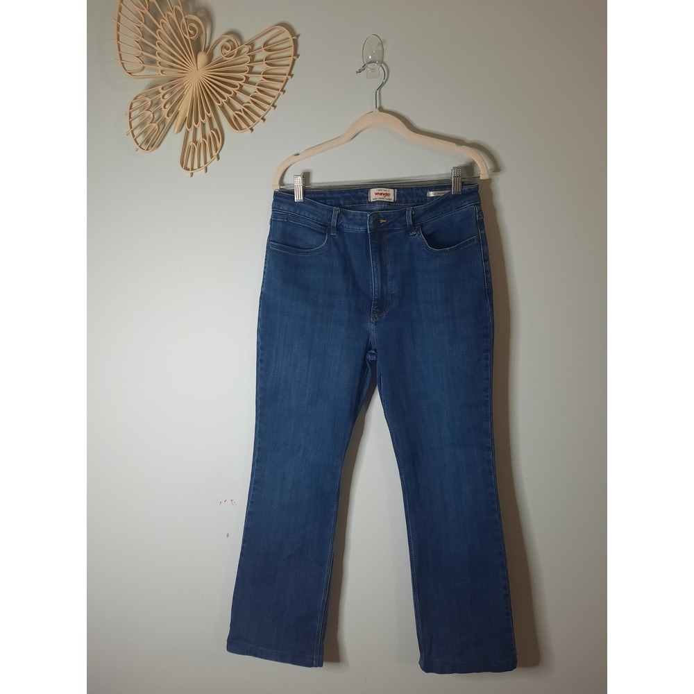 Wrangler High Rise Bold Boot Jeans Medium Wash Bootcut Size 12/32